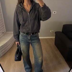 CA002-2 Campera de algodón y hotfix SHINE