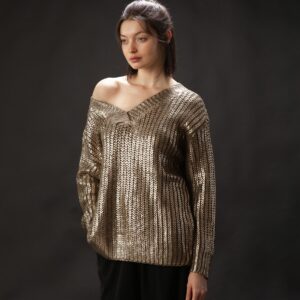 CA2415 Sweater Metalizado escote V KYLIE