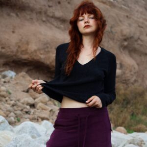 CA2447 Sweater V Lurex