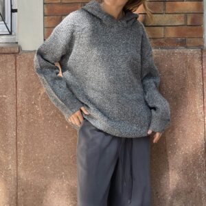 CA2458 Sweater hoodie de lana y lurex NUI