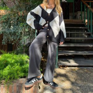CA2463 Cardigan lurex ROMBOS