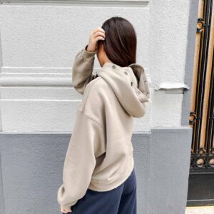 LS105-1 Hoodie de algodón frisado OJALES