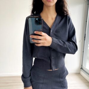 KN048 Cardigan Doble Cuello CASSIE